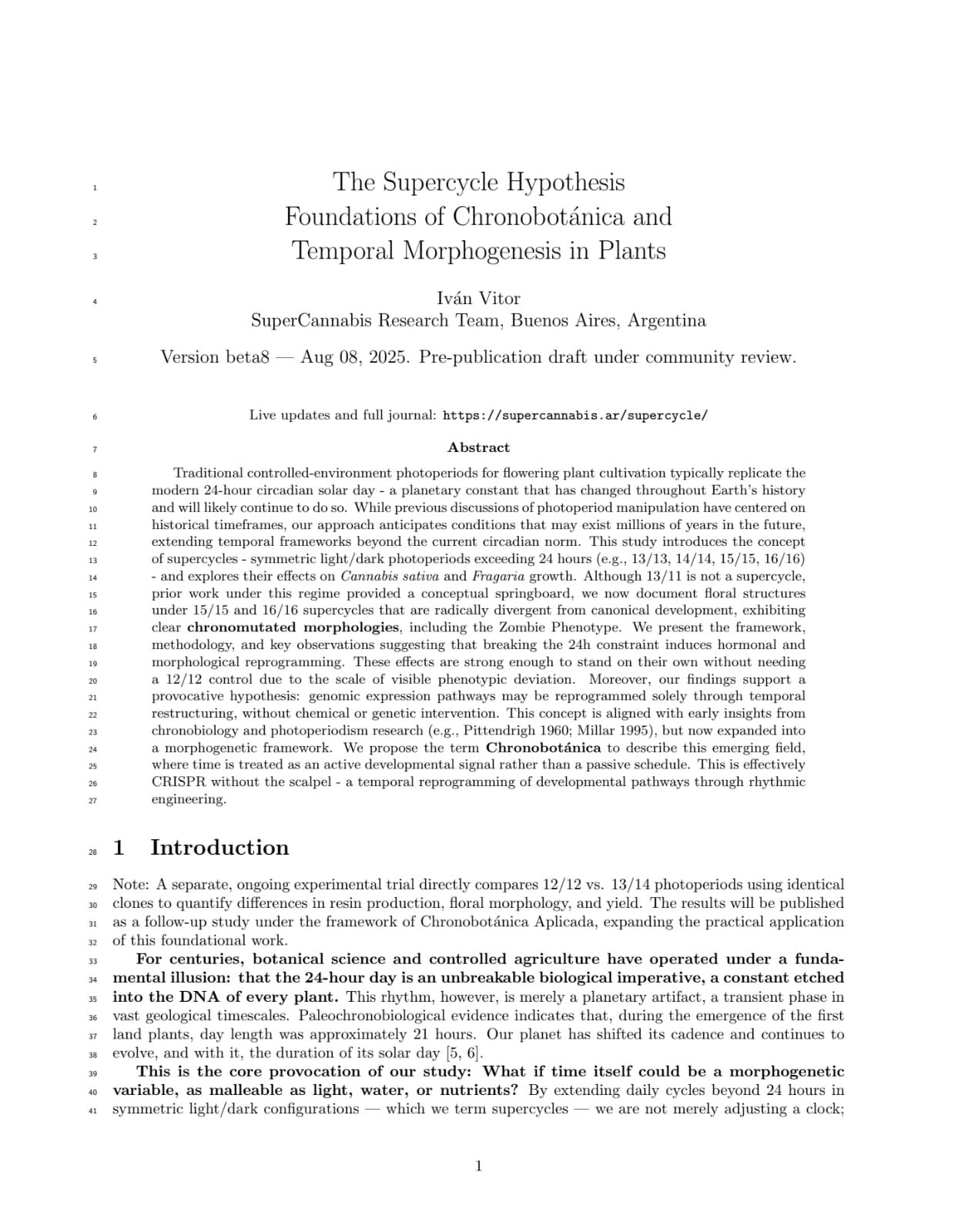 Chronobotanica Paper